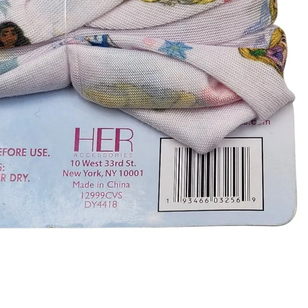 Disney Princess‎ Protective Headband Face Cover Multicolor Washable Reusable 3+